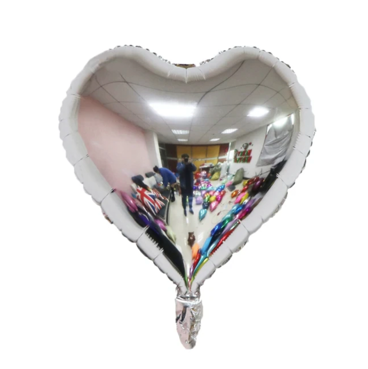 10pcs 18-inch Multiple Colours Heart Foil Balloons: Engagement Helium Balloon Love Wedding Decorations for Birthday Party & Valentine's Day, Party Props Decor